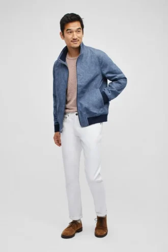 Blouson aviateur en chambray