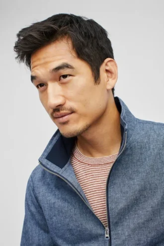 Blouson aviateur en chambray