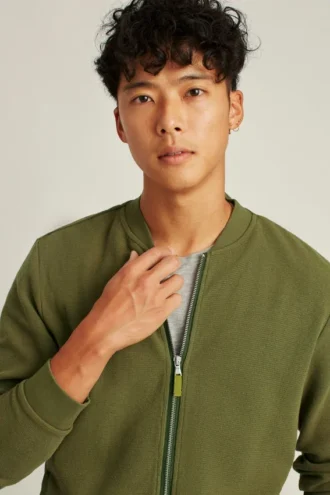 Blouson aviateur en tricot