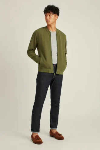 Blouson aviateur en tricot