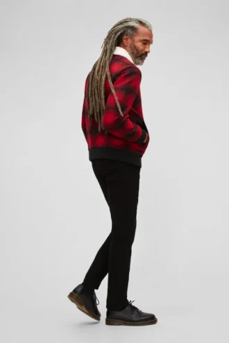 Bomber en laine à col Sherpa