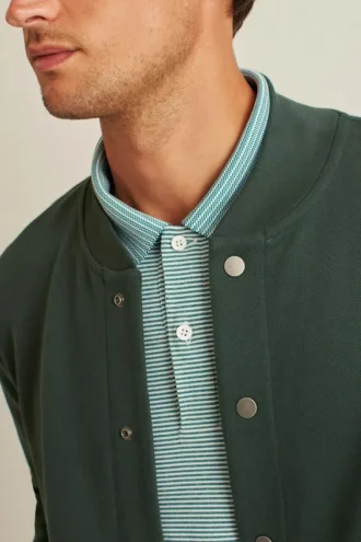 Bomber en molleton texturé