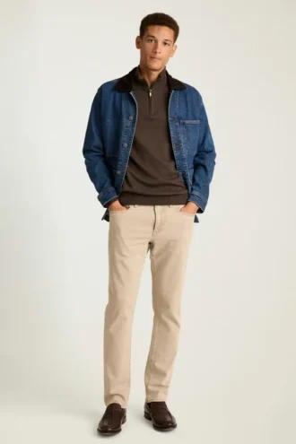 Cachemire et coton lavable, fermeture éclair quart de longueur