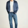 Cardigan en cachemire pour homme par Bonobos | Tricot en coton mélangé teint par immersion