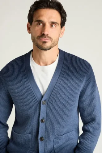 Cardigan en cachemire pour homme par Bonobos | Tricot en coton mélangé teint par immersion
