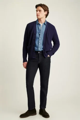 Cardigan en coton à mailles ouvertes