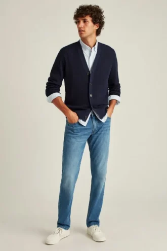 Cardigan hybride en laine mérinos