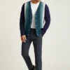 Cardigan rétro en coton et cachemire