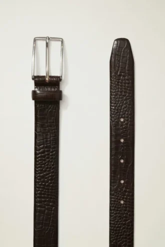 Ceinture en cuir gaufré