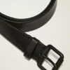 Ceinture en cuir monochrome pour homme