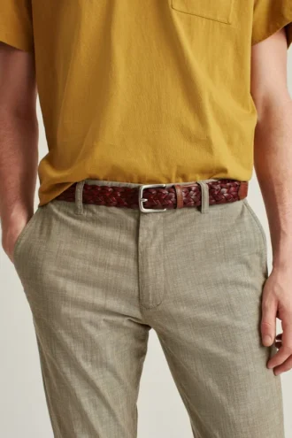 Ceinture en cuir tressé