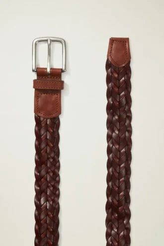Ceinture en cuir tressé