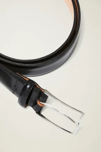 Ceinture habillée en cuir brillant haut de gamme pour homme