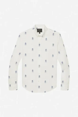 Chemise boutonnée délavée