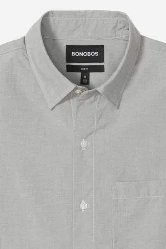 Chemise boutonnée délavée – Coton adouci