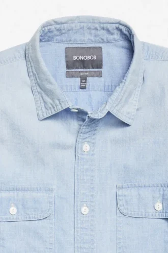 Chemise boutonnée en chambray