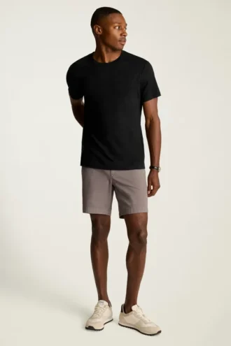 Chemise à col rond en lin pour homme