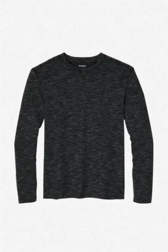 Chemise à col rond en tissu gaufré