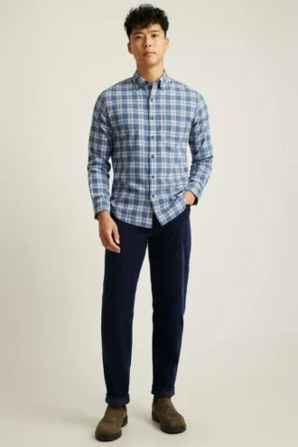 Chemise en flanelle légère et extensible