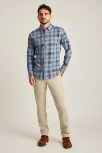 Chemise en flanelle légère et extensible