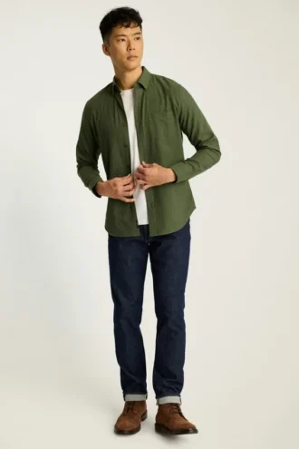Chemise en flanelle légère et extensible