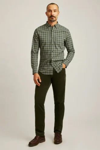 Chemise en flanelle légère et extensible