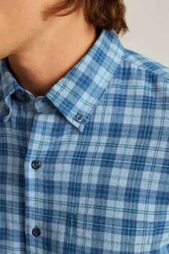 Chemise en flanelle légère et extensible