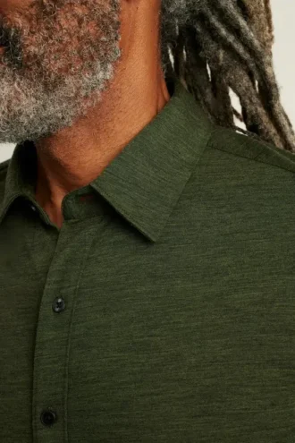 Chemise en laine mérinos haute performance