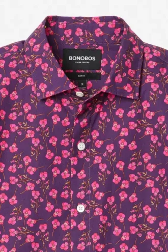 Chemise haut de gamme confectionnée en tissu Liberty