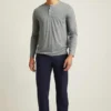 Chemise Henley en laine mérinos douce et respirante