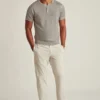 Chemise Henley en lin à manches courtes