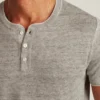 Chemise Henley en lin à manches courtes