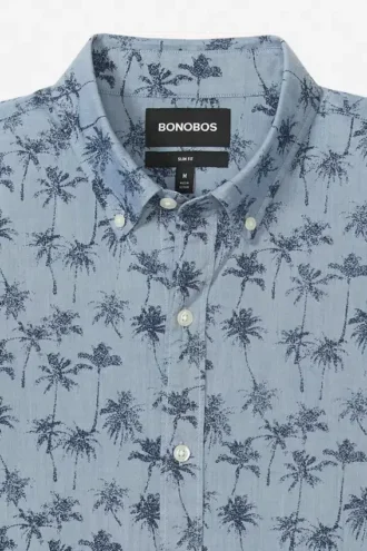 Chemise légère à col boutonné