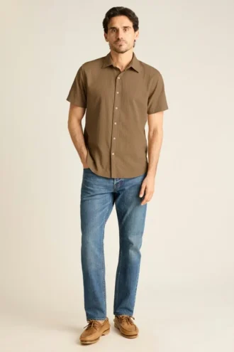 Chemise à manches courtes boutonnée pour homme par Bonobos | Style Montauk revisité