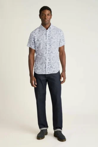 Chemise à manches courtes en lin