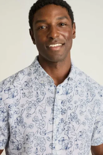 Chemise à manches courtes en lin