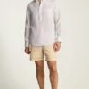 Chemise popover en lin pour homme, à porter au quotidien