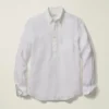 Chemise popover en lin pour homme, à porter au quotidien