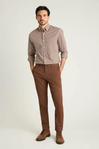 Chino en coton stretch