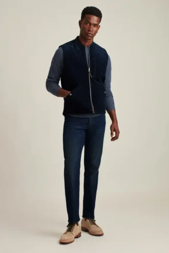 Gilet réversible en velours côtelé