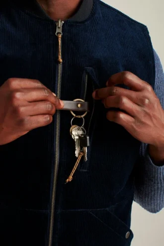 Gilet réversible en velours côtelé