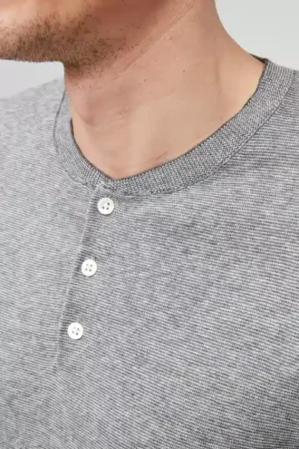 Henley en coton et lin