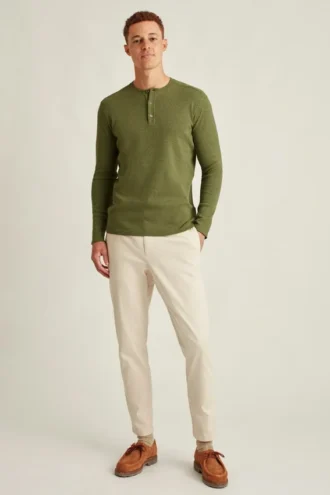 Henley léger en tissu gaufré