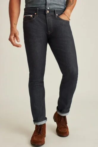 Jean stretch à lisière pour homme