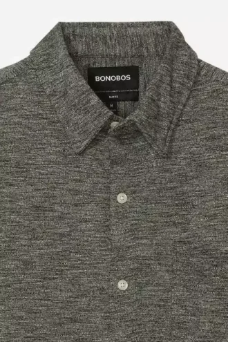 Jersey chiné à boutons