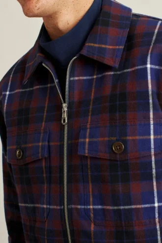 La veste-chemise en coton brossé