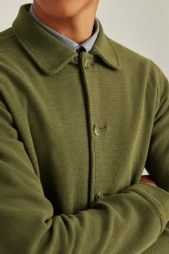 La veste-chemise en tricot