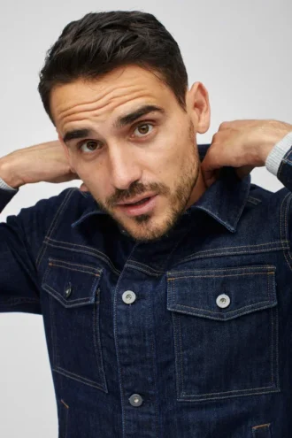 La veste en denim stretch