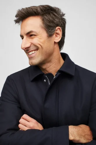 Le blouson aviateur en laine et cachemire