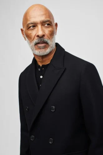 Le pardessus croisé en laine et cachemire